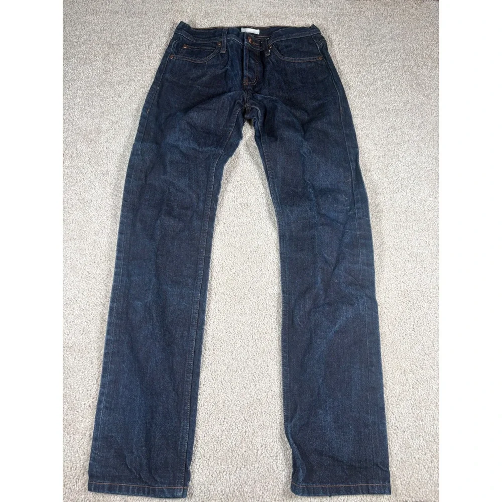 Unbranded Brand UB101 Skinny Fit 14.5oz Selvedge Raw Denim Jeans Indigo Blue 31